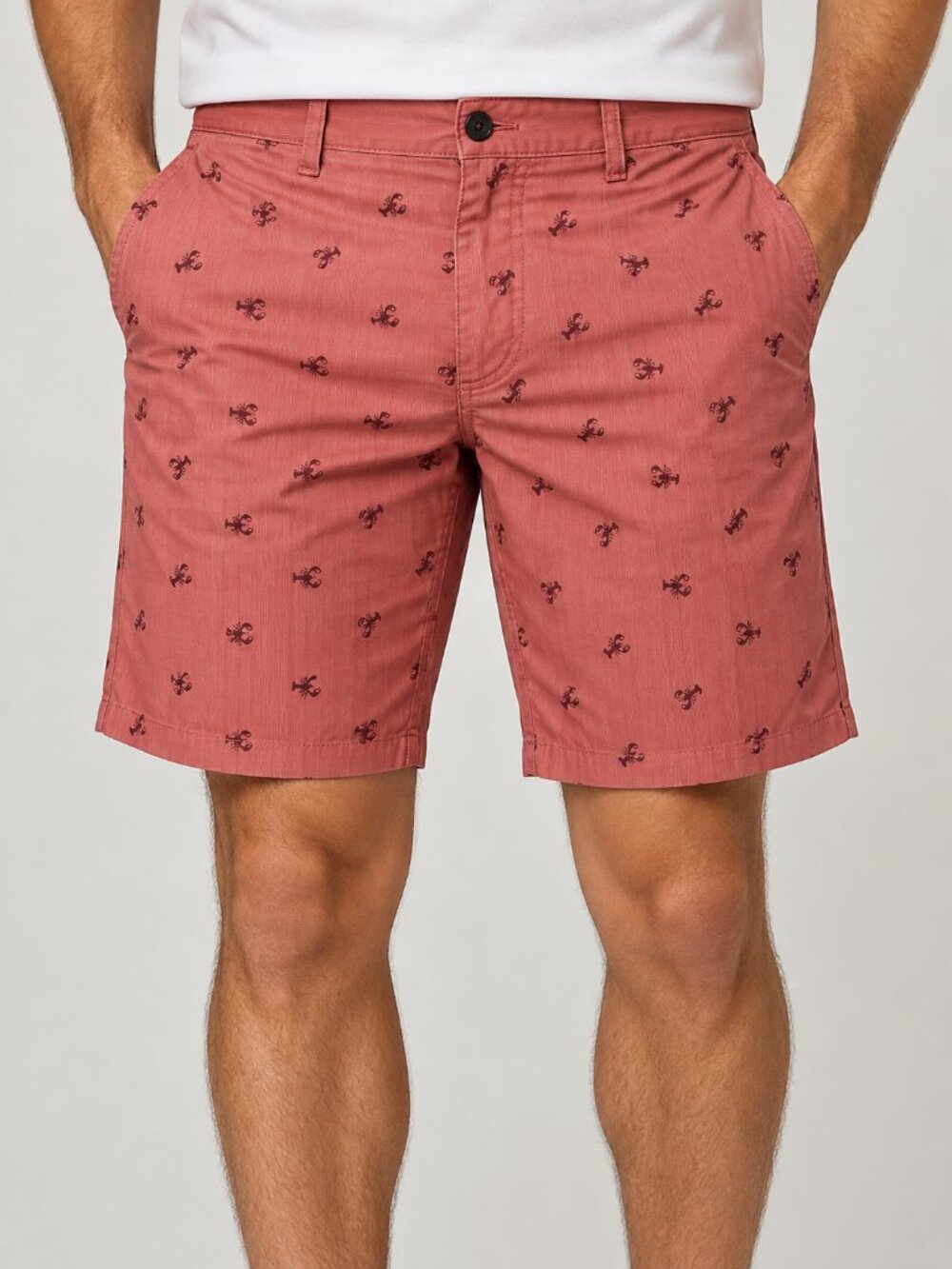 Atlantis Weathergear Men's Size 40 Coral Pink Crab Print Stretch Shorts